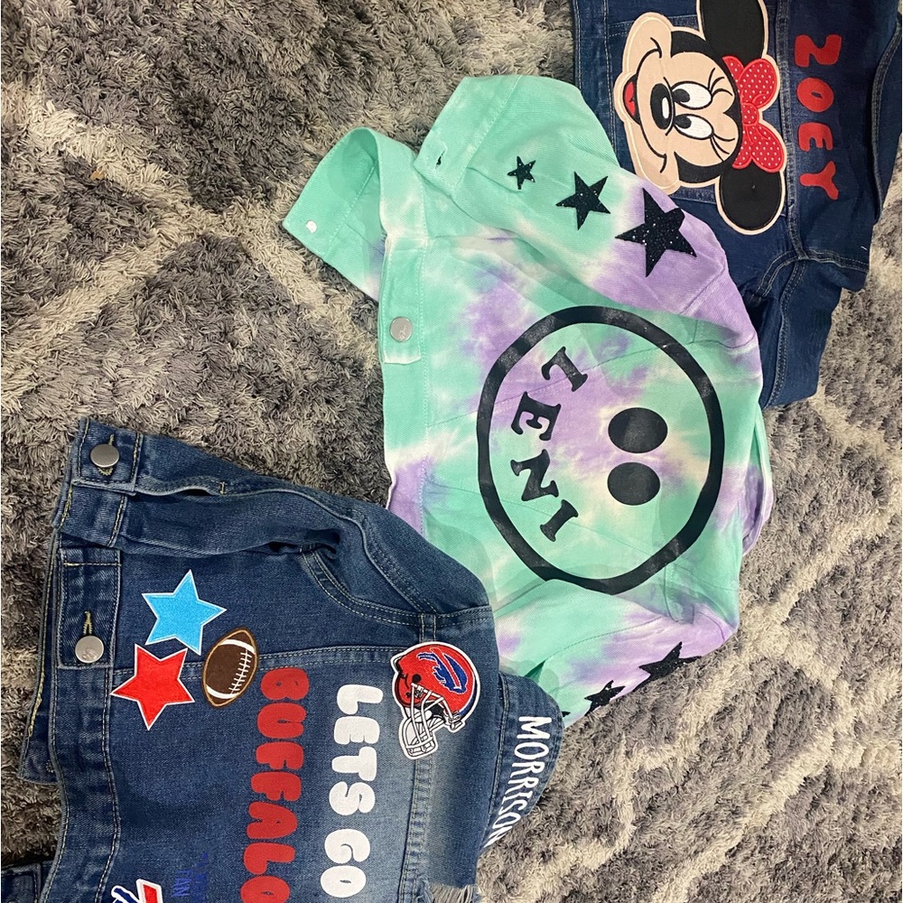 Customize denim jacket with patches